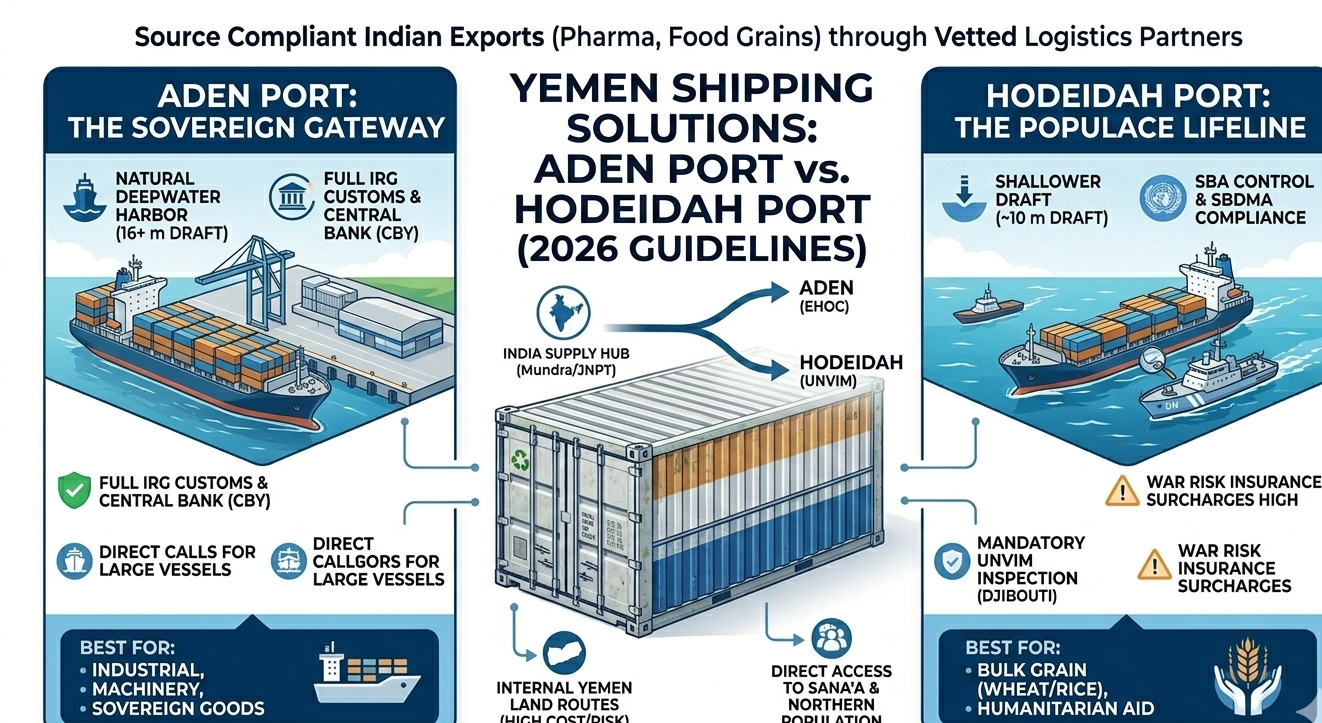 Yemen Aden Port vs. Hodeidah Port: The 2026 Strategic Shipping Guide